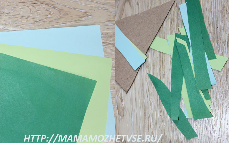 поделка елка из бумаги и картона
