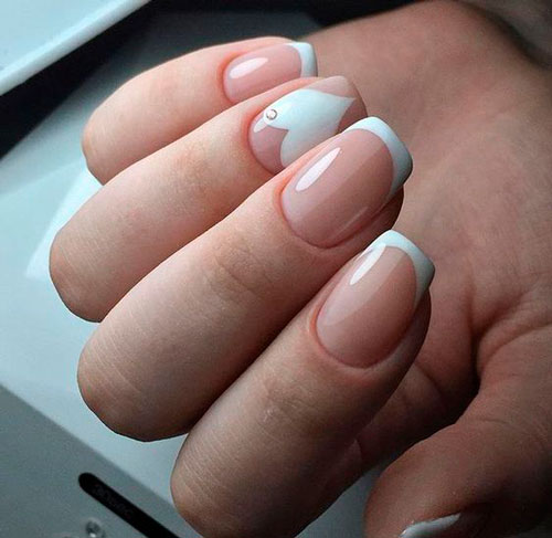 дизайн ногтей в белом цвете с рисунком 4