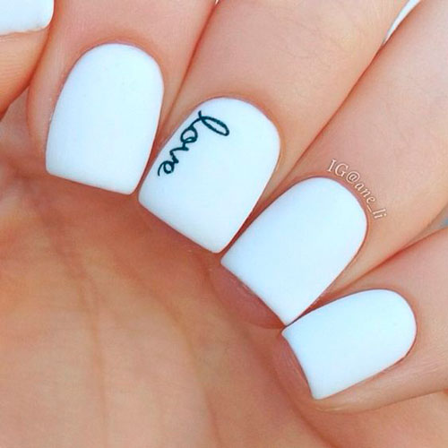 дизайн ногтей в белом цвете минимализм 3