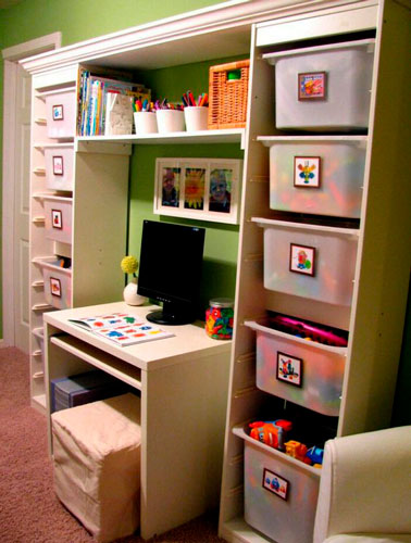 как расположить мебель в детской комнате: учебная зона