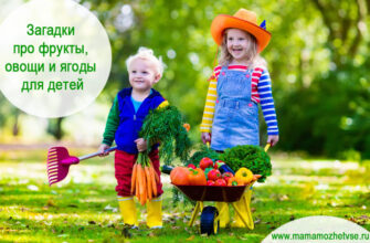 Загадки про фрукты, овощи и ягоды для детей дошкольного возраста