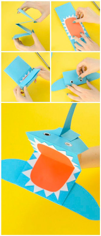 поделки на морскую тему для детей: акула