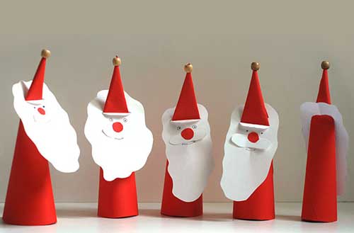 Как сделать Деда Мороза из бумаги своими руками: