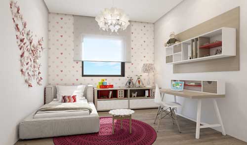 Лимонный дизайн детской комнаты