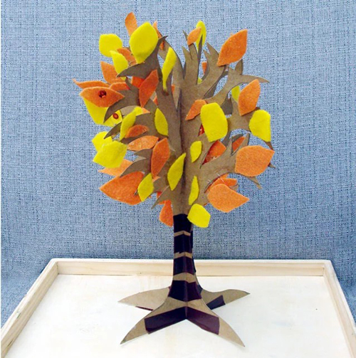 поделка дерево из цветной бумаги для детей 6