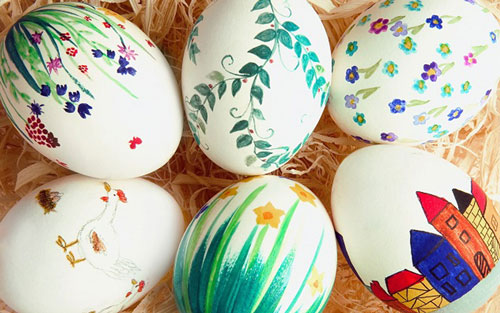 Красим яйца на Пасху: оригинальные идеи с помощью рисунков