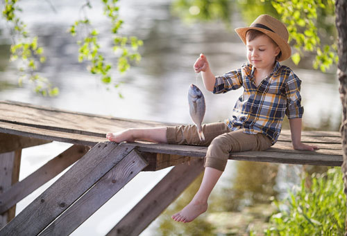 рыбалка - фотосессия для мальчика