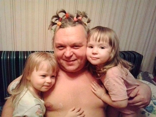 папа с дочкой