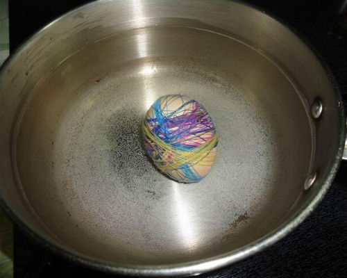 Мраморный способ окрашивания яиц на Пасху