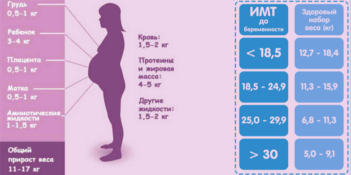 причины набора лишнего веса при беременности