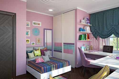 дизайн детской комнаты для девочки подростка