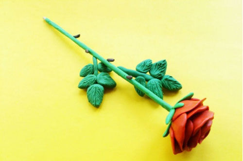 Как сделать розу из пластилина своими руками: от самого простого варианта к более сложному