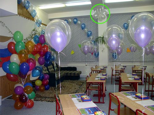 украшение класса к 1 сентября воздушными шарами 2