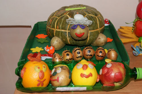 Поделки из фруктов и овощей в детский сад своими руками 