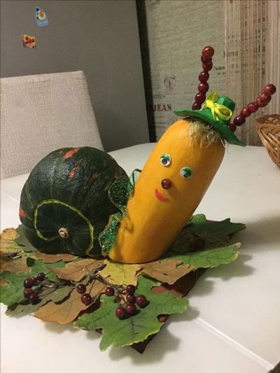 поделки из овощей для детей в сад на тему осень 5