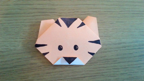Тигр из бумаги на Новый год оригами 2