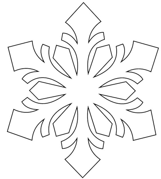 новогодний шаблон снежинок для окна для вырезания из бумаги 5