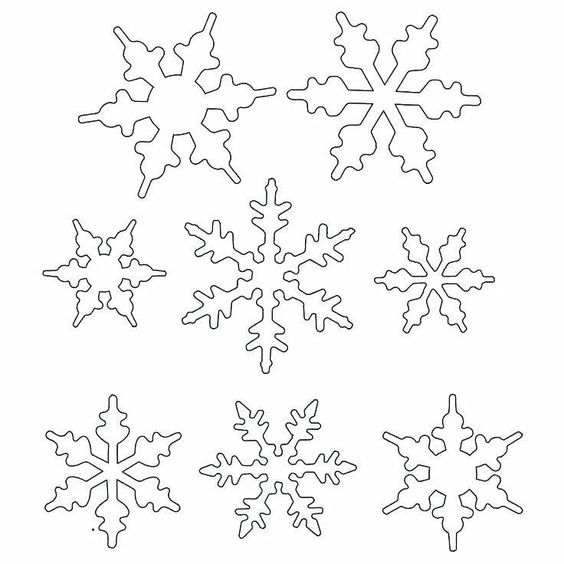 новогодний шаблон снежинок для окна для вырезания из бумаги 4
