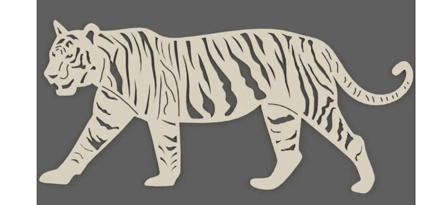 вытынанки тигра на новый год 2022 шаблоны распечатать на окна 7