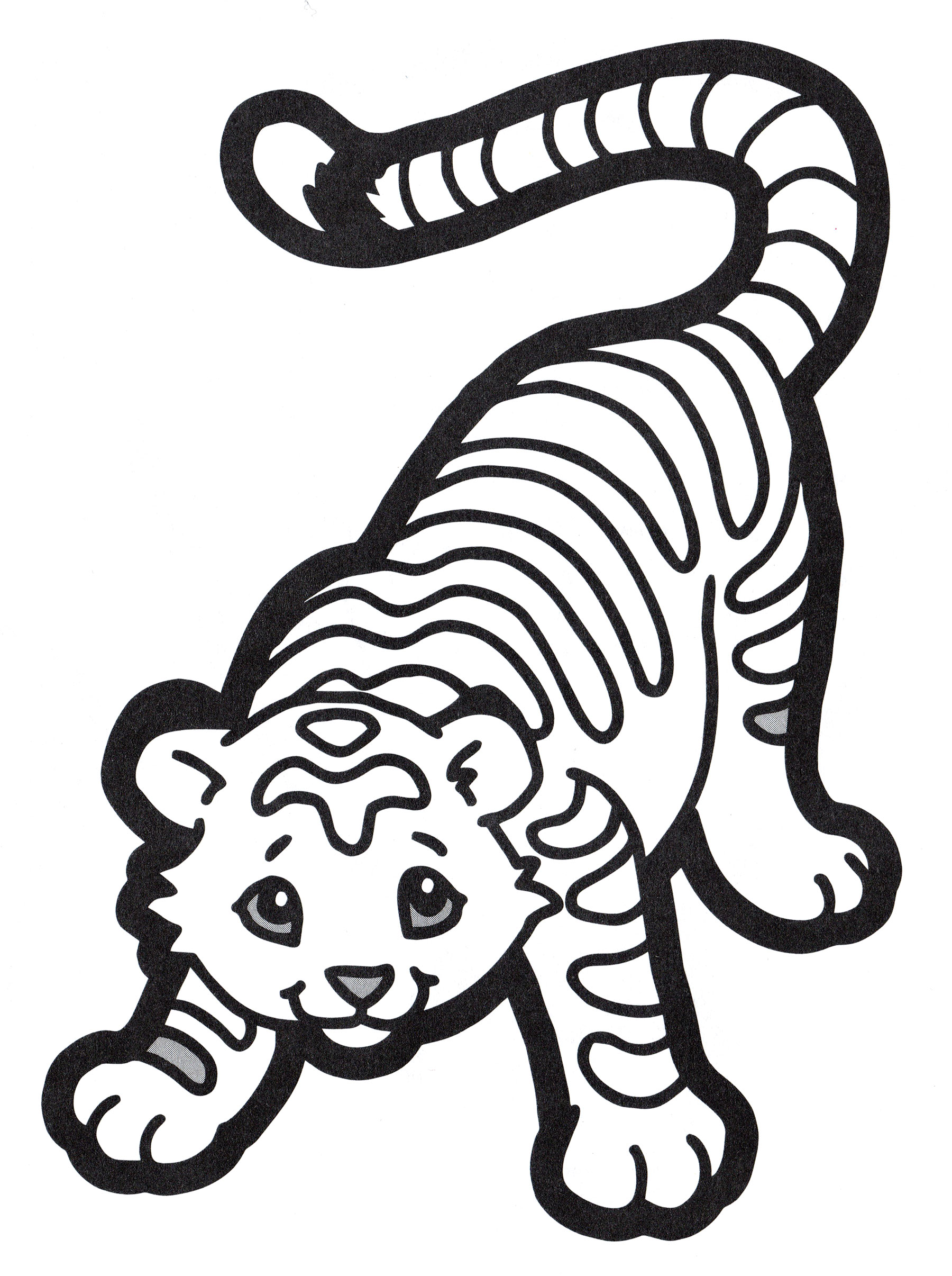 Раскраски тигр на Новый год для детей 8 лет