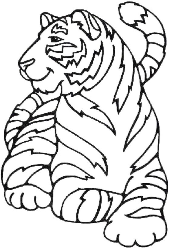 тигр рисунок на Новый год раскраска 4