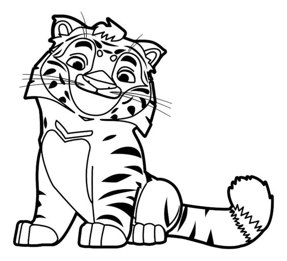 тигр рисунок на Новый год раскраска 8