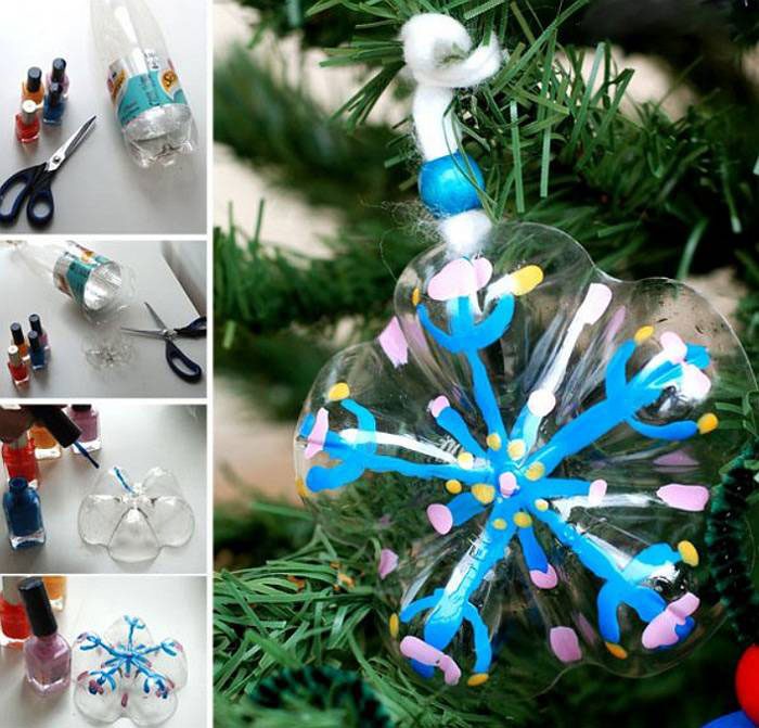 как сделать новогодние игрушки на елку своими руками из пластиковых бутылок
