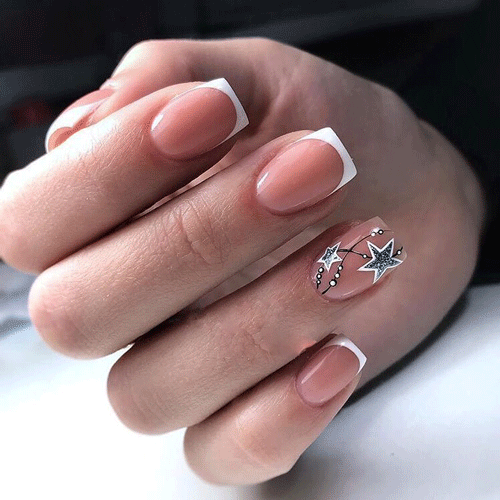 дизайн ногтей новинки зимние на короткие ногти 4