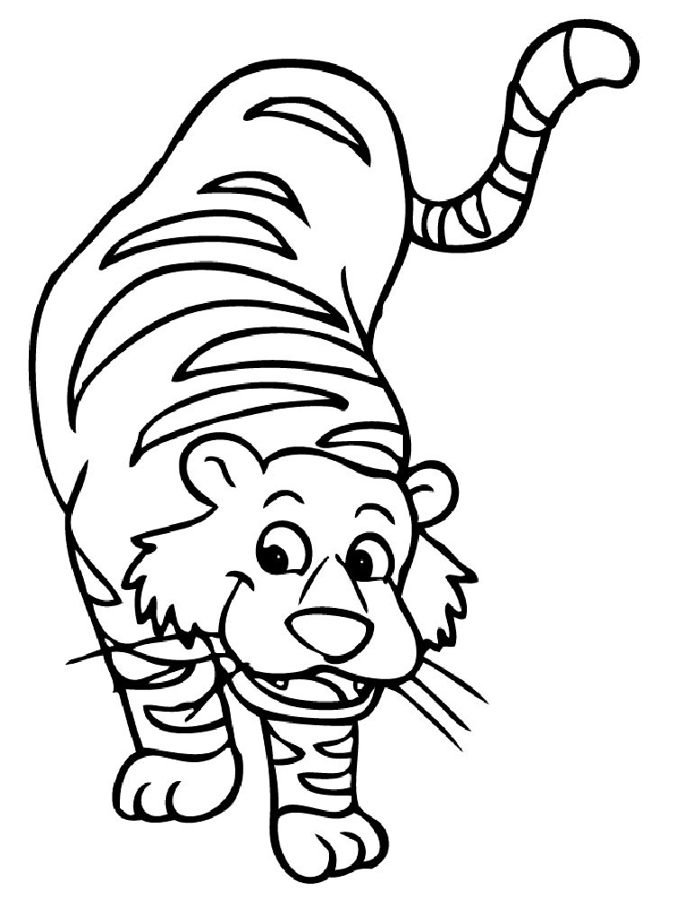 Раскраски на Новый год тигра 2022 для детей 6
