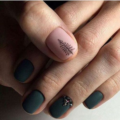 красивые зимний дизайн ногтей фото на короткие ногти 8