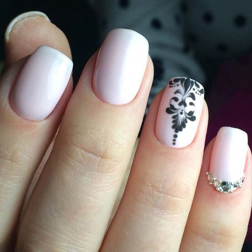 красивые зимний дизайн ногтей фото на короткие ногти 2