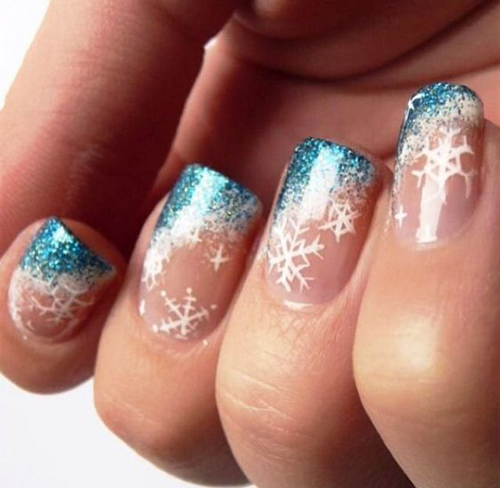 зимний дизайн ногтей фото на короткие ногти 4