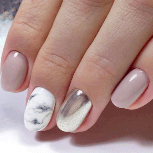 зимний дизайн ногтей на короткие ногти квадратной формы 8