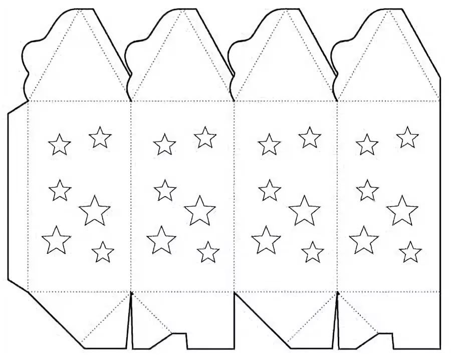 шаблон новогоднего фонарика из бумаги своими руками в садик 2