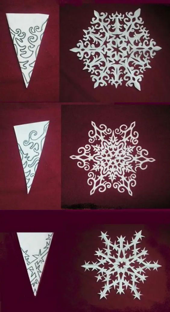 красивые легкие снежинки из бумаги своими руками на Новый год 8