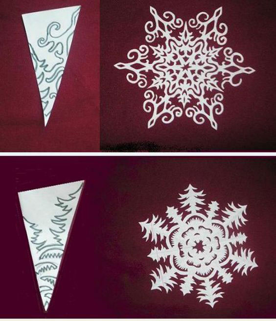 красивые легкие снежинки из бумаги своими руками на Новый год 7