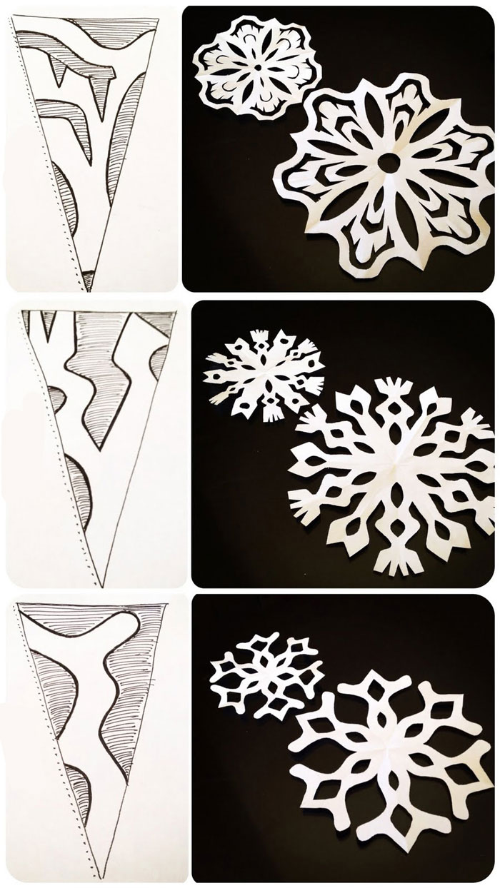 красивые и легкие снежинки из бумаги на Новый год 3