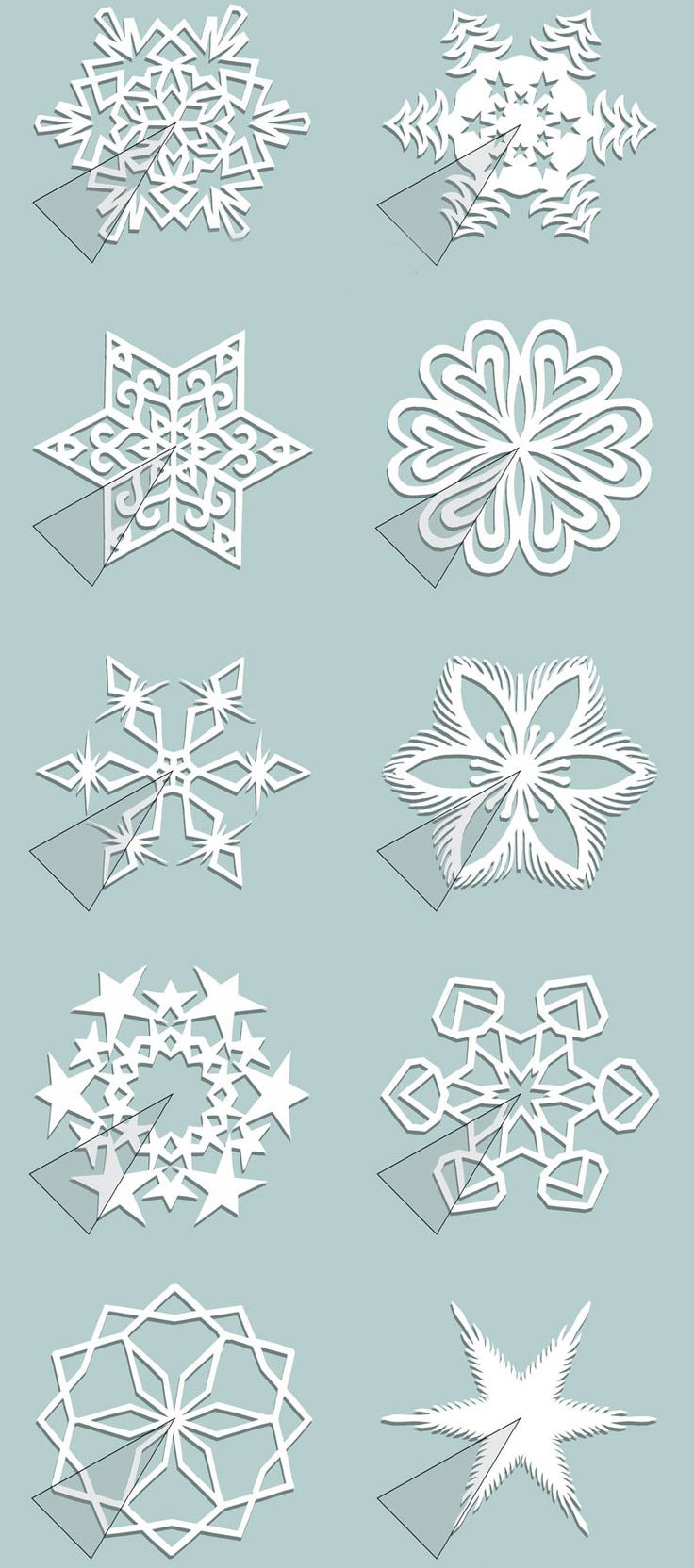 ак сделать красивые снежинки из бумаги на Новый год 9