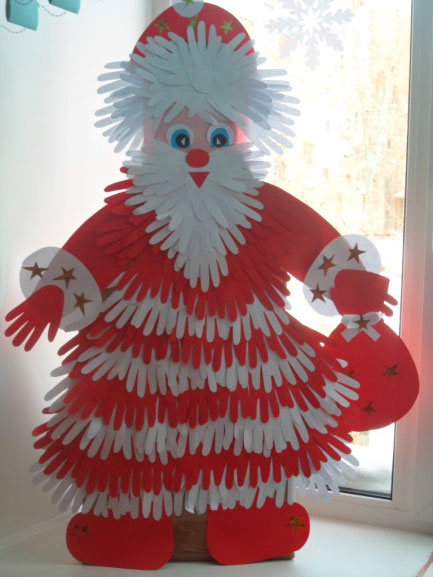 поделка дед Мороз своими руками для детей на Новый год 8