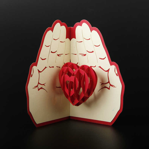 объемное сердце из бумаги своими руками пошагово