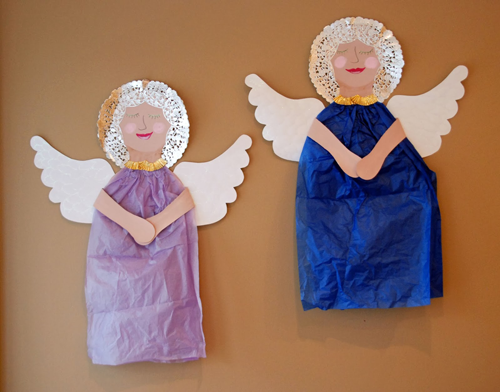 поделка ангел своими руками для детей из бумаги 4