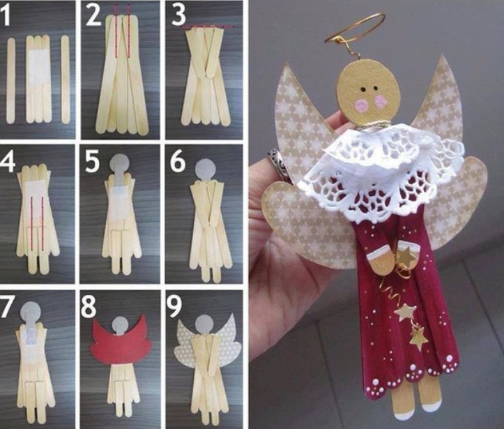 поделка рождественский ангел своими руками для детей фото и описание 3