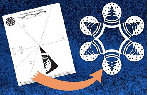схема снежинки для вырезания красивые 9