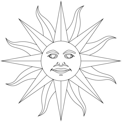 раскраска на тему масленица для детей солнце 2
