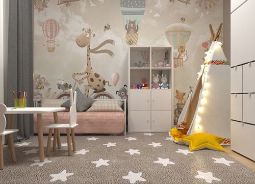детская комната в белом цвете современный дизайн интерьера 9