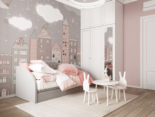 детская комната в белом цвете современный дизайн интерьера 4