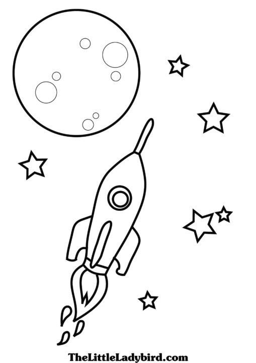 раскраска на день космонавтики в детском саду распечатать 6