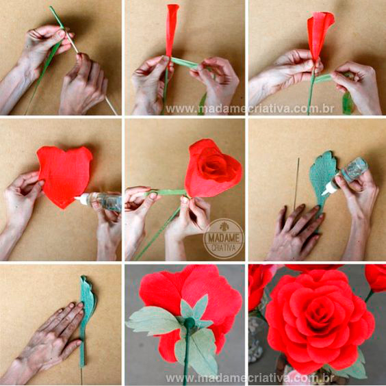 как сделать из цветной бумаги цветы своими руками легкие и красивые 4