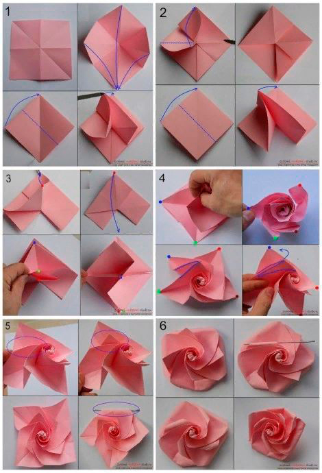 простые цветы из цветной бумаги своими руками 8