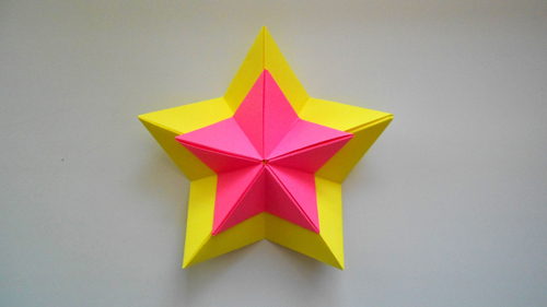 как сделать объемную звезду из бумаги